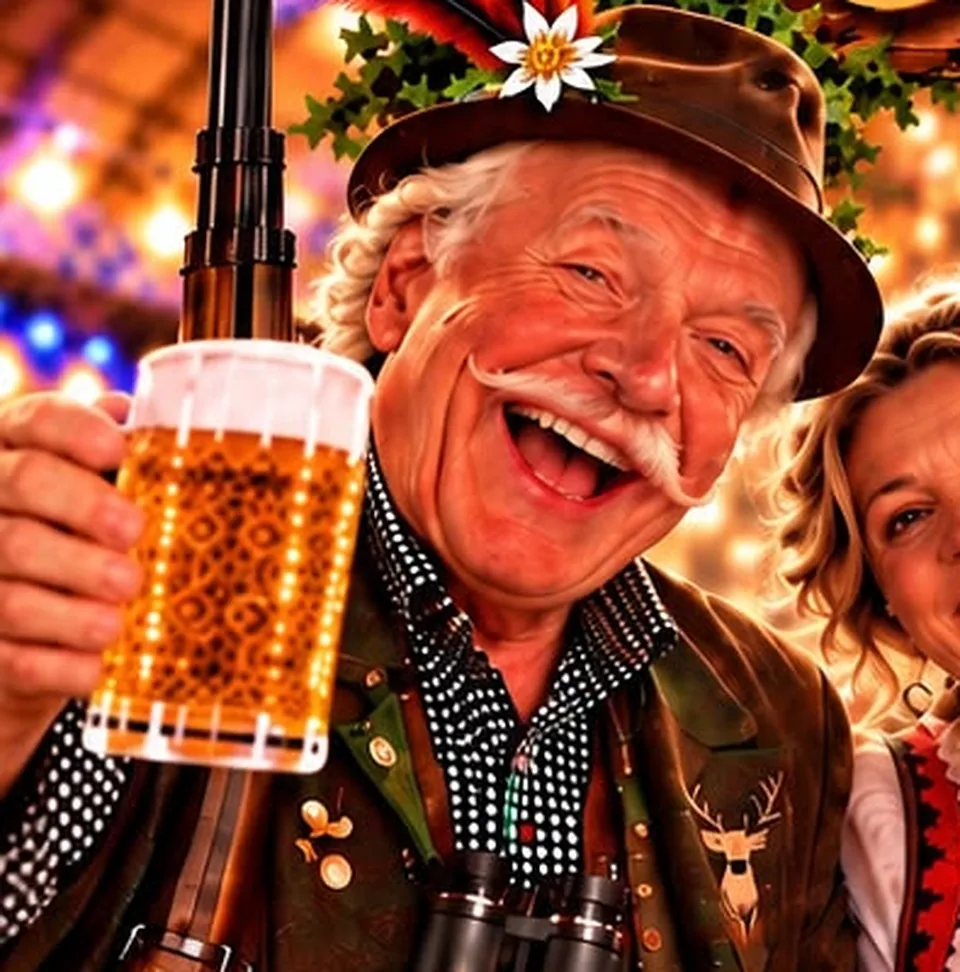 Opa Kalli mit Bierkrug vom Plakat der Grünkohl-Gaudi